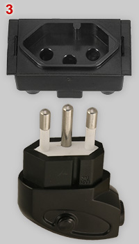 SANS 164-2-1 black dedicated socket and plug