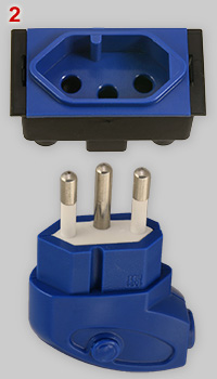 SANS 164-2-1 blue dedicated socket and plug